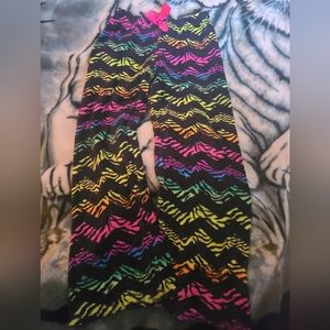 Black rainbow stripped pajama pants